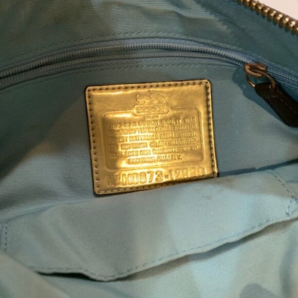 Coach Madison Op Art Signature Collection Small Brown Hobo Bag - Picture 5 of 7